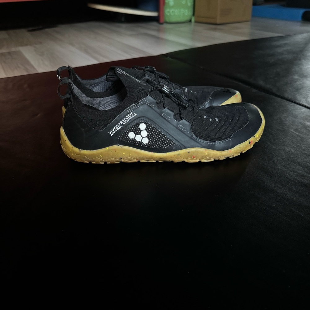 Vivobarefoot Black and Yellow Athletic Shoes